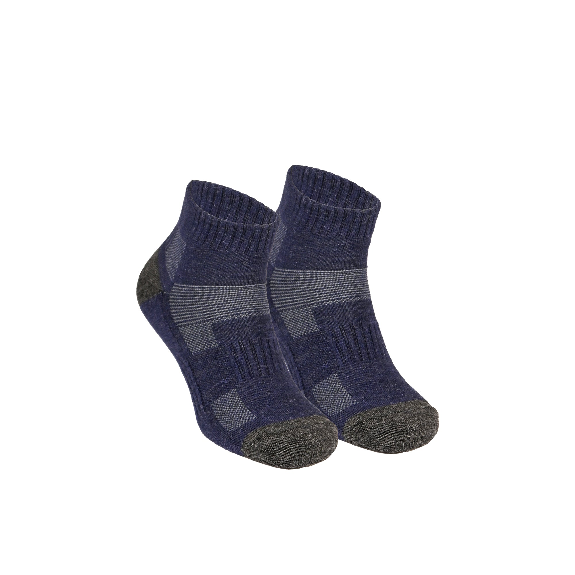 Avery Merino Yünlü İç Astarlı Outdoor Yürüyüş Çorabı 2'li Paket - Lacivert/Gri