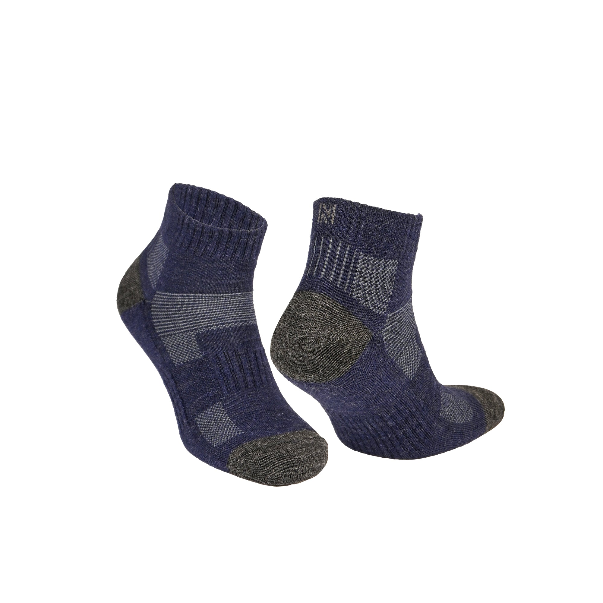 Avery Merino Yünlü İç Astarlı Outdoor Yürüyüş Çorabı 2'li Paket - Lacivert/Gri