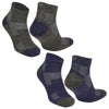 Avery Merino Yünlü İç Astarlı Outdoor Yürüyüş Çorabı 2'li Paket - Lacivert/Gri