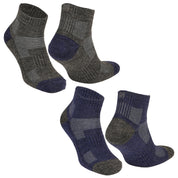 Avery Merino Yünlü İç Astarlı Outdoor Yürüyüş Çorabı 2'li Paket - Lacivert/Gri