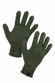 Winter Set %70 Merino Yünü Termal Bere Boyunluk ve Eldiven 3'lü Kış Seti - Yeşil