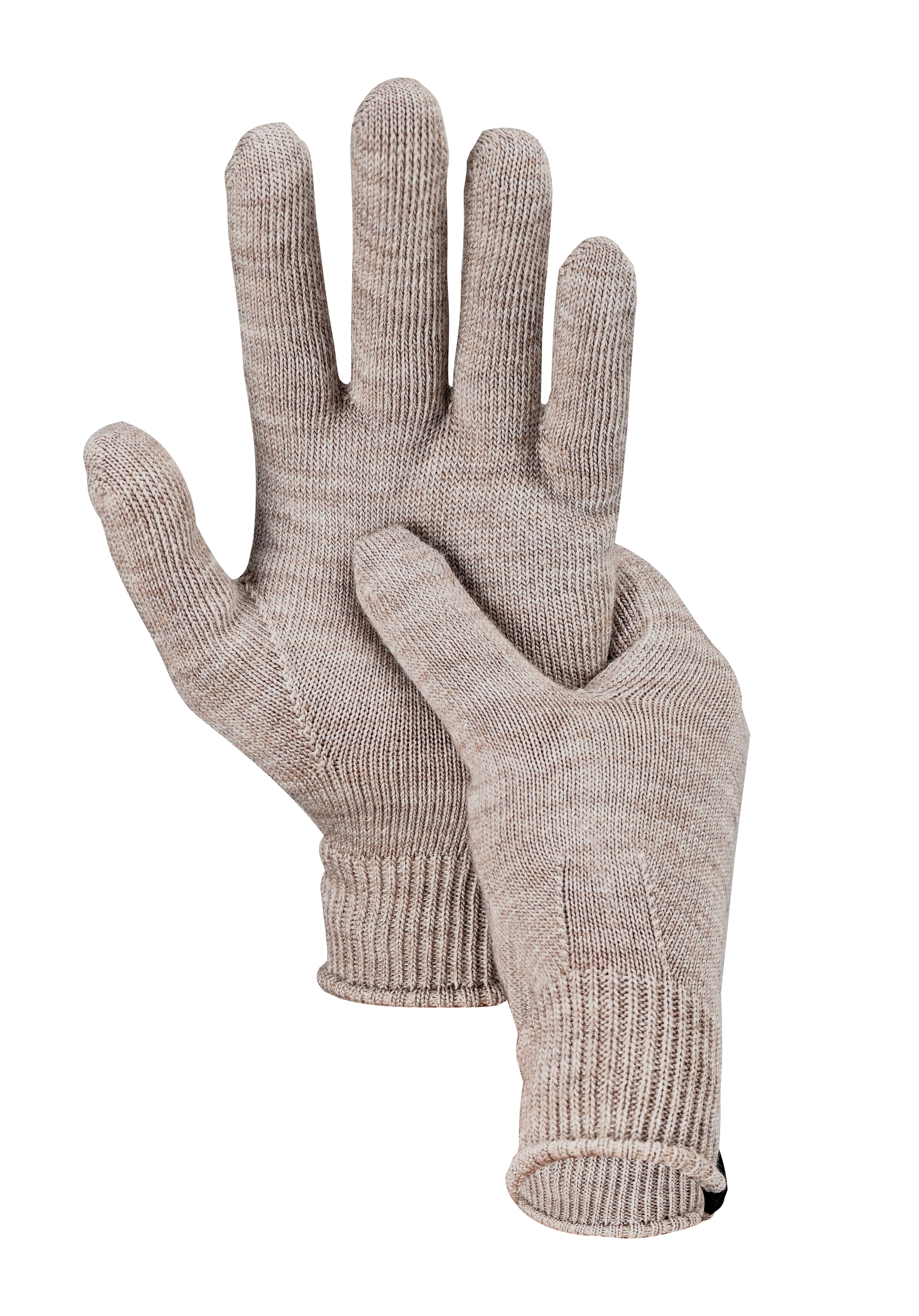 Winter Set %70 Merino Yünü Termal Bere Boyunluk ve Eldiven 3'lü Kış Seti - Krem