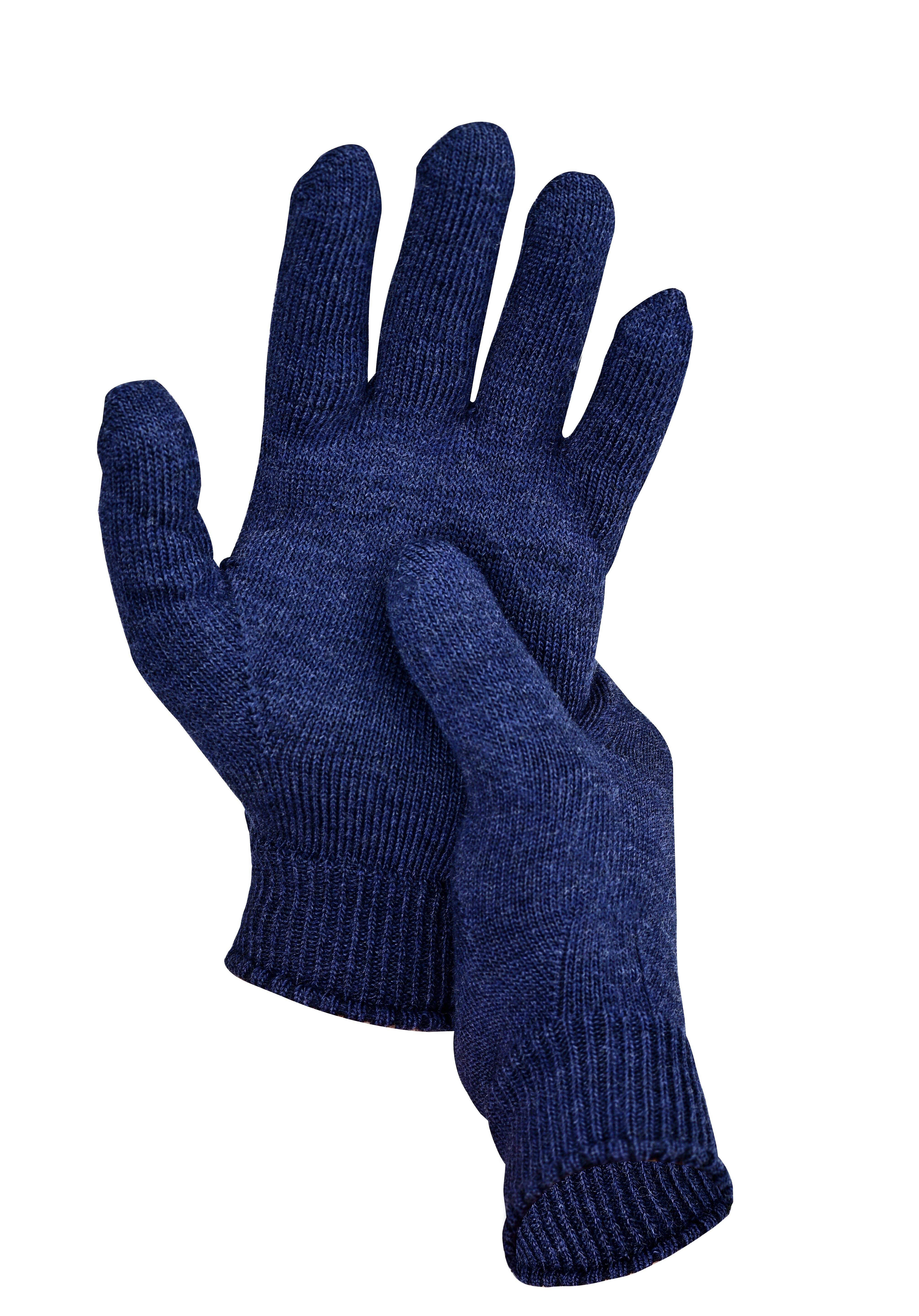 Winter Set %70 Merino Yünü Termal Bere Boyunluk ve Eldiven 3'lü Kış Seti - Lacivert