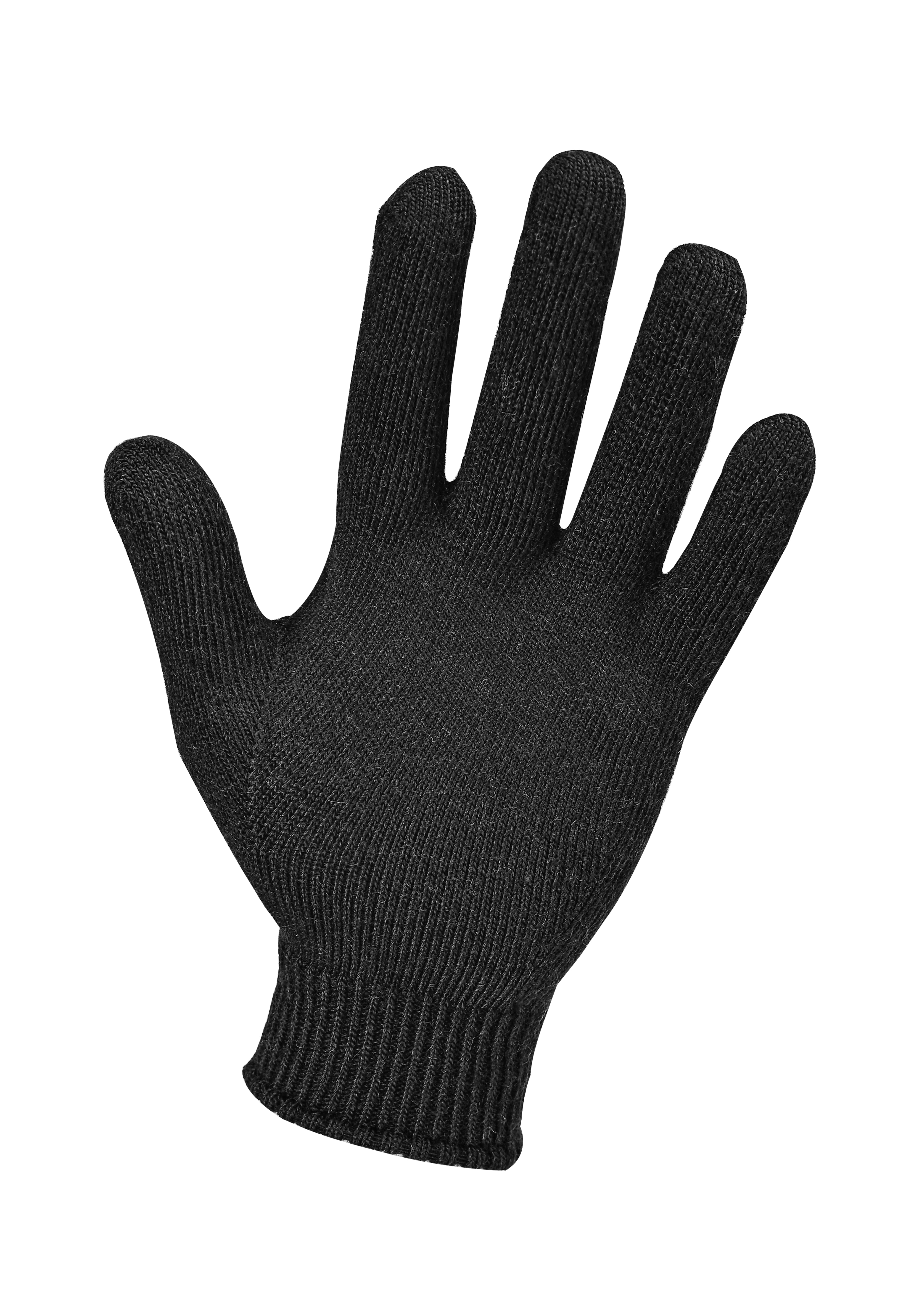 BIBURY %70 Merino Yünlü Eldiven Siyah