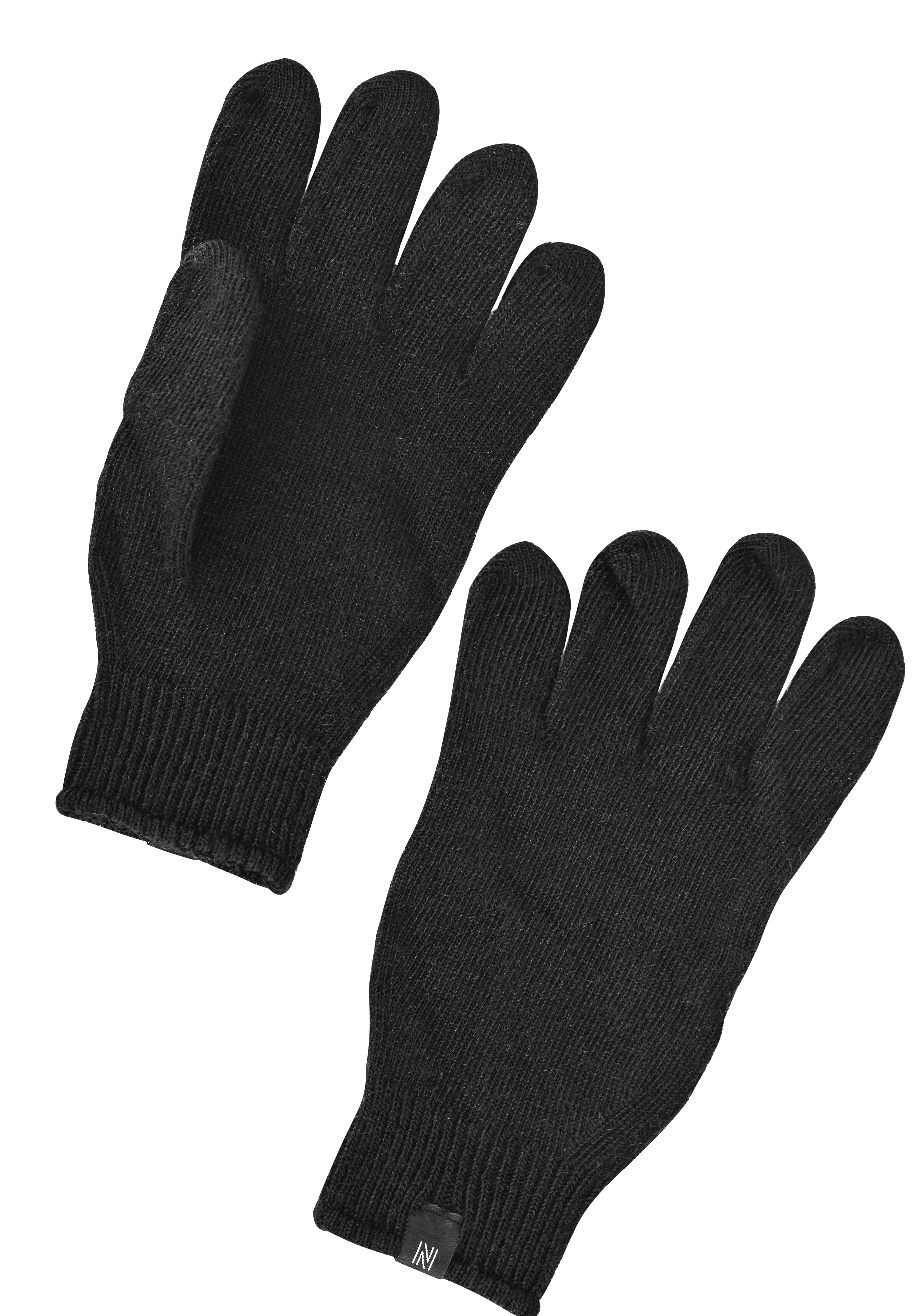 BIBURY %70 Merino Yünlü Eldiven Siyah