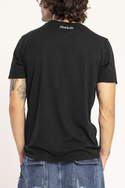 VIGO Erkek %100 Pamuk Oval Kesim Bisiklet Yaka Basic Tişört Siyah