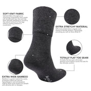 Cambridge Stretch+ Teknolojisine Sahip Ekstra Comfort Fit Bambu Çorap Lacivert 2'li Paket