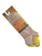 Caretta Çevre Dostu Repreve® Düşük Kesim Koşu ve Yürüyüş Çorabı 3'lü Paket Gri-Sarı-Mavi