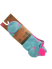 Caretta Çevre Dostu Repreve® Düşük Kesim Koşu ve Yürüyüş Çorabı 3'lü Paket Mavi-Fuşya-Antrasit