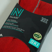 Courchevel Merinos Yünü Hafif Kayak Çorabı Kırmızı