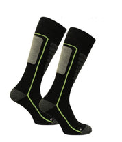 Courchevel Merinos Yünü Hafif Kayak Çorabı Siyah