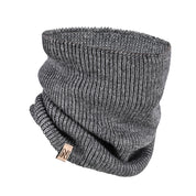 Winter Set %70 Merino Yünü Termal Bere Boyunluk ve Eldiven 3'lü Kış Seti - Gri