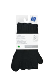 BRUGES Merino Yünlü Mantar ve Koku Önler Parmaklı Çorap 1 Çift Paket Siyah