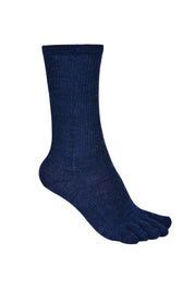 BRUGES Merino Yünlü Mantar ve Koku Önler Parmaklı Çorap 1 Çift Paket Lacivert