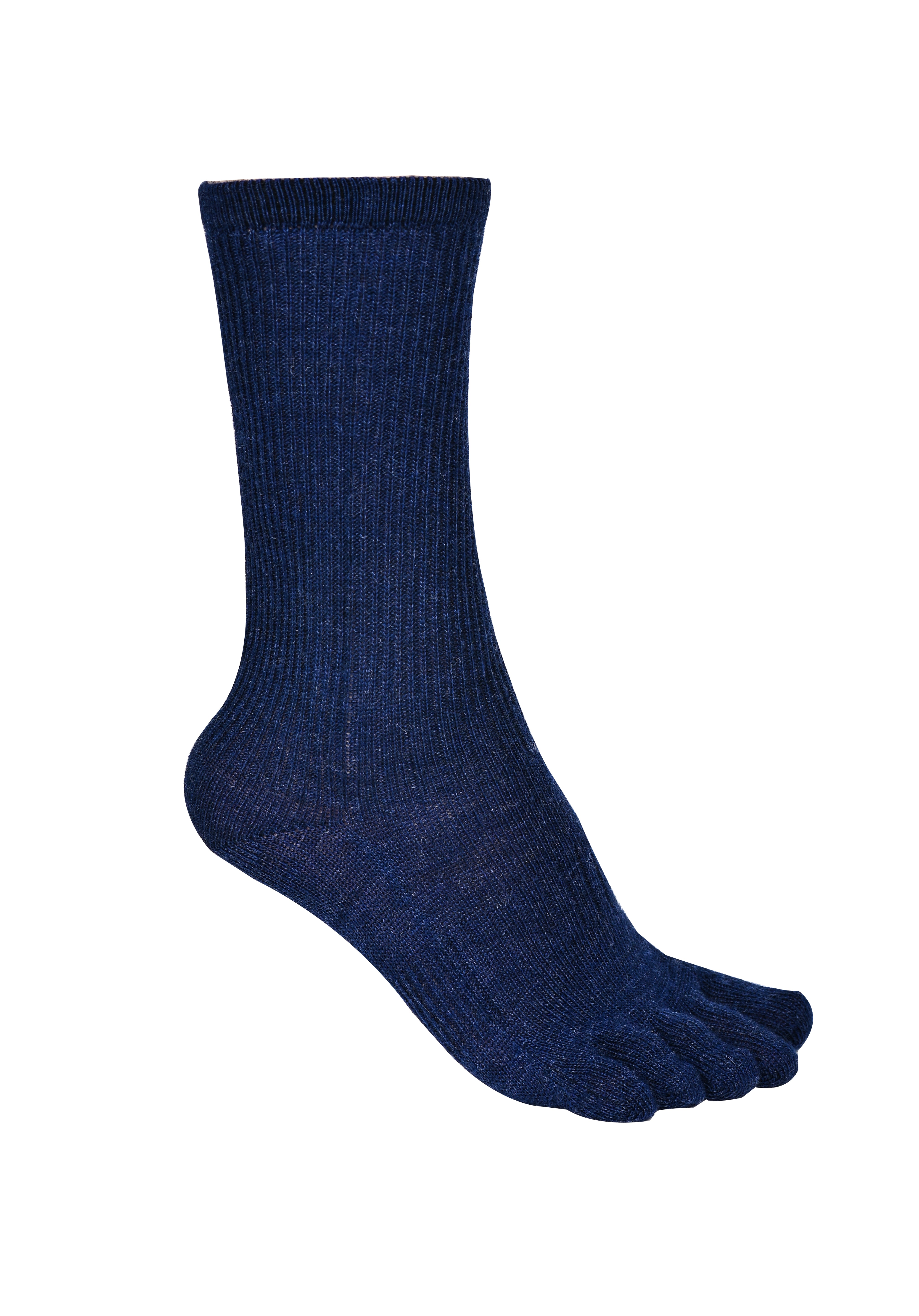 BRUGES Merino Yünlü Mantar ve Koku Önler Parmaklı Çorap 1 Çift Paket Lacivert