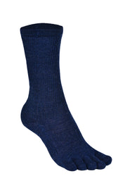 BRUGES Merino Yünlü Mantar ve Koku Önler Parmaklı Çorap 1 Çift Paket Lacivert