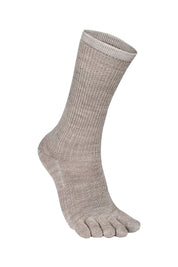 BRUGES Merino Yünlü Mantar ve Koku Önler Parmaklı Çorap 1 Çift Paket Krem