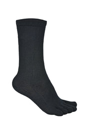 BRUGES Merino Yünlü Mantar ve Koku Önler Parmaklı Çorap 1 Çift Paket Siyah