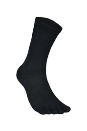 BRUGES Merino Yünlü Mantar ve Koku Önler Parmaklı Çorap 1 Çift Paket Siyah