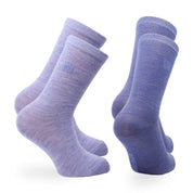 Helsinki İnce Örgü Merinos Yünü Günlük Çocuk Çorabı 2'li Paket Mavi
