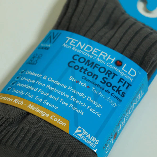 JOSEPH Comfort Fit Tenderhold Pamuklu Diyabet Çorabı 2'li Paket Gri