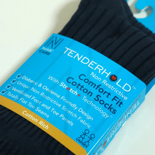 JOSEPH Comfort Fit Tenderhold Pamuklu Diyabet Çorabı 2'li Paket Denim Mavi