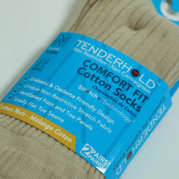 JOSEPH Comfort Fit Tenderhold Pamuklu Diyabet Çorabı 2'li Paket Krem