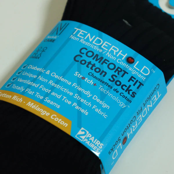 JOSEPH Comfort Fit Tenderhold Pamuklu Diyabet Çorabı 2'li Paket Siyah