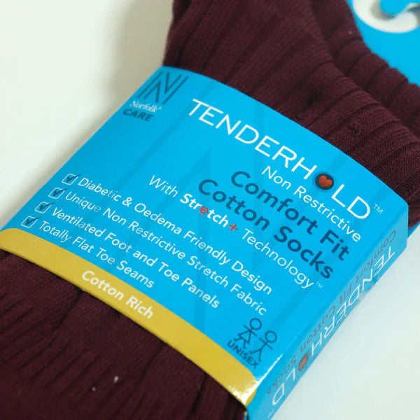 JOSEPH Comfort Fit Tenderhold Pamuklu Diyabet Çorabı 2'li Paket Şarap