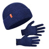 Winter Set %70 Merino Yünü Termal Bere ve Eldiven 2'li Kış Seti - Lacivert