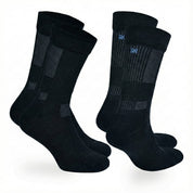 LEONARDO Merino Yünü Outdoor Yürüyüş Çorabı 2'li Paket Jet Black