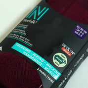 LEONARDO Merino Yünü Outdoor Yürüyüş Çorabı 2'li Paket Siyah/Magenta