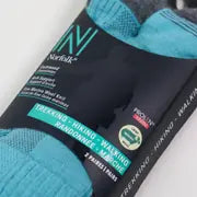 LEONARDO Merino Yünü Outdoor Yürüyüş Çorabı 2'li Paket Mor/Mavi