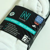 Montreal Ekstra Yastıklamalı Pamuk Günlük Spor Çorabı 2'li Paket Beyaz