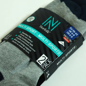 Montreal Ekstra Yastıklamalı Pamuk Günlük Spor Çorabı 2'li Paket Lacivert/Gri