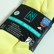 Montreal Ekstra Yastıklamalı Pamuk Günlük Spor Çorabı 2'li Paket Sarı/Yeşil