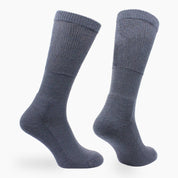 Morgan Stretch+ Teknolojisine Sahip Yün - Ekstra Geniş Diz Altı Ödem Çorabı Gri