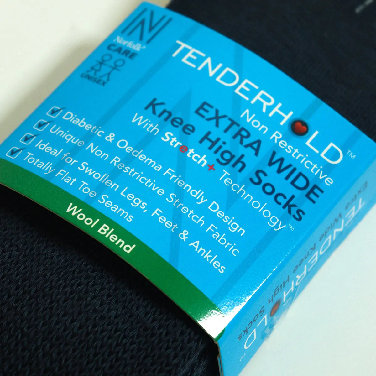 Morgan Stretch+ Teknolojisine Sahip Yün - Ekstra Geniş Diz Altı Ödem Çorabı Gri