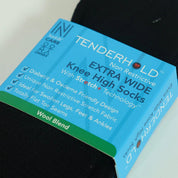 Morgan Stretch+ Teknolojisine Sahip Yün - Ekstra Geniş Diz Altı Ödem Çorabı Siyah