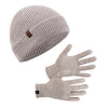 Winter Set %70 Merino Yünü Termal Bere ve Eldiven 2'li Kış Seti - Krem