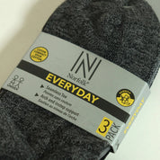 PANDA Premium Bambu Günlük Spor Çorap 3'lü Paket Siyah/Gri/Antrasit