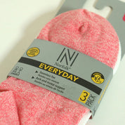 PANDA Premium Bambu Günlük Spor Çorap 3'lü Paket Pembe/Lila/Beyaz