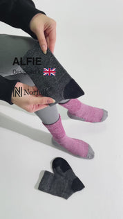 Alfie Minderli Diyabet Ve Ödem Dostu Günlük/yürüyüş Çorabı Kahverengi