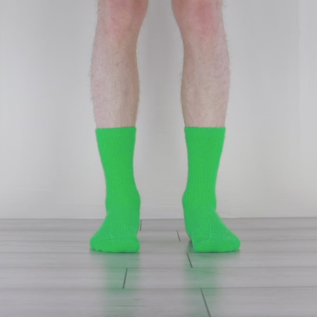 APOLLO Kahverengi Lüks İtalyan Alpaka Yünü Yumuşak Gündelik Konforlu Kışlık Çorap