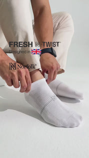Fresh N-Twist Premium Bambu ve Pamuklu Günlük Spor Çorap Gri 5 Çift - Kraft Kutu