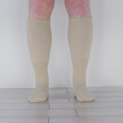 Morgan Stretch+ Teknolojisine Sahip Yün - Ekstra Geniş Diz Altı Ödem Çorabı Lacivert