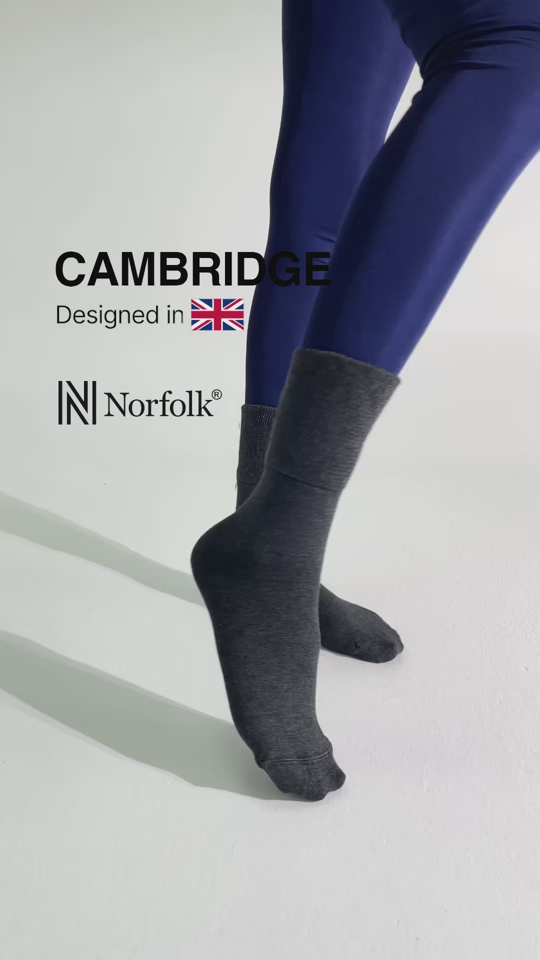Cambridge Stretch+ Teknolojisine Sahip Ekstra Comfort Fit Bambu Çorap Lacivert 2'li Paket