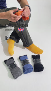 LEONARDO Merino Yünü Outdoor Yürüyüş Çorabı 2'li Paket Gri