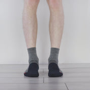 Leonardo QTR Merinos Yünü Yastıklamalı Bisiklet/Yürüyüş Çorabı 2'li Paket Siyah