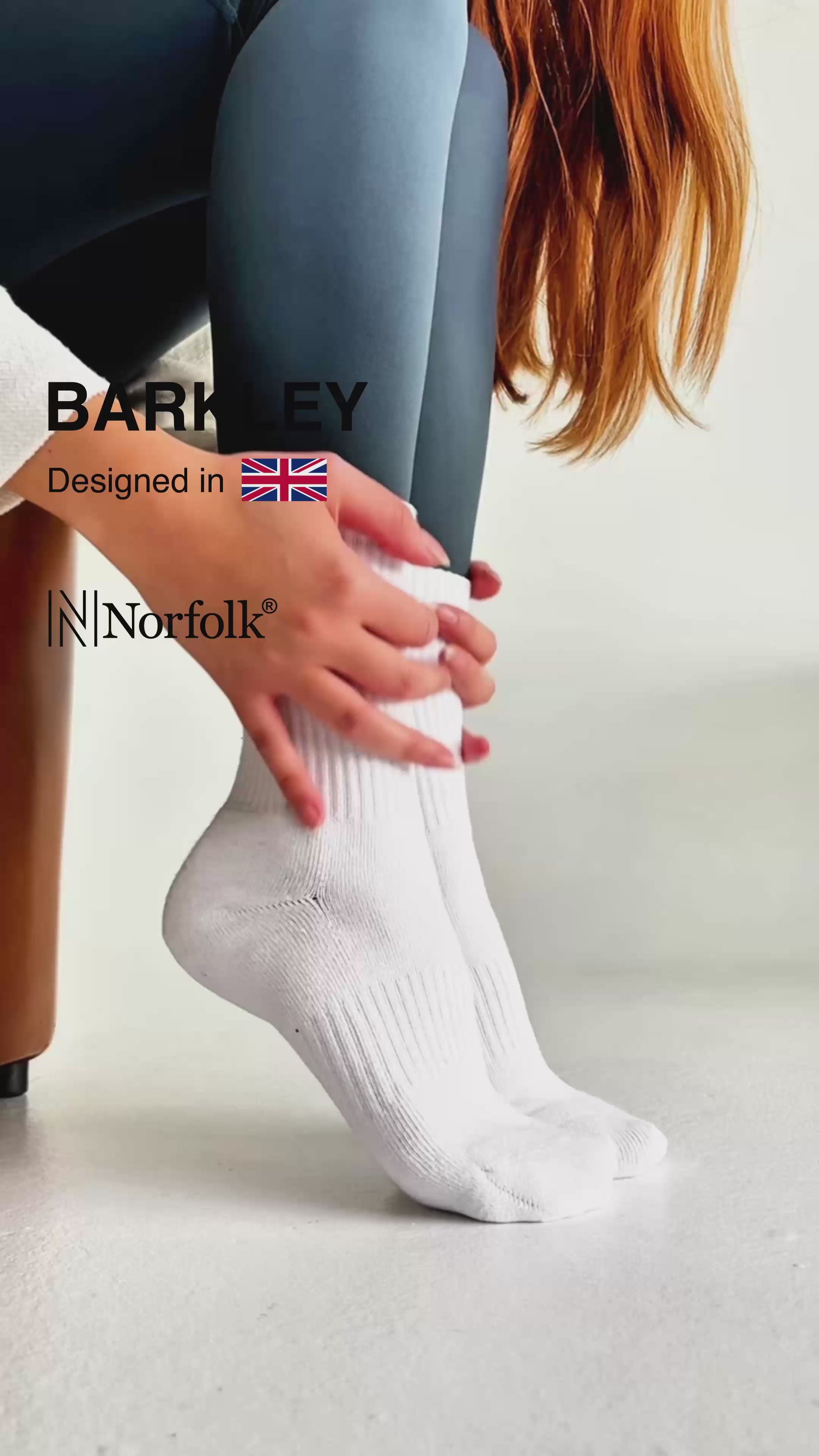 Barkley Yastıklamalı Pamuklu Günlük Spor Çorap 2'li Paket Beyaz